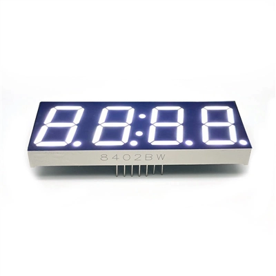 Цифровой LED-дисплей 0,8″, 4-разрядный, 7-сегментный, белого цвета