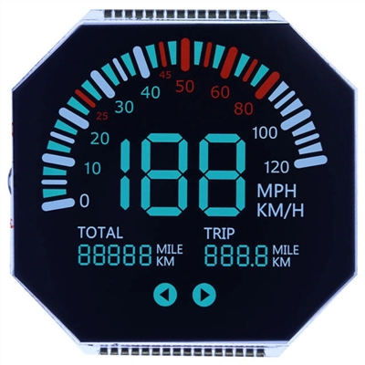 ЖК-индикатор VA/BTN для мотоциклетной панели, 7-сегментный настраиваемый дисплей