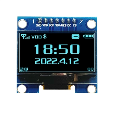 Модуль OLED-индикатора 1,3 дюйма, разрешение 128×64, драйвер SH1106, 7-контактный SPI-интерфейс