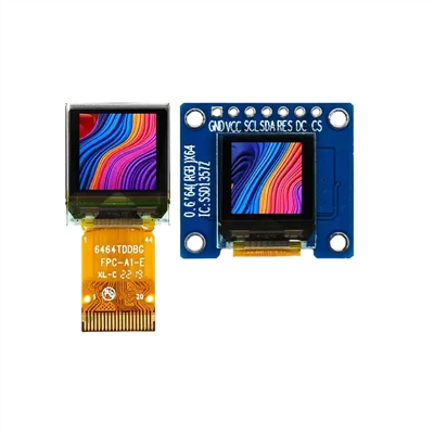 Цветной OLED-дисплей 0.6″ 64×64, SSD1357, RGB, высокая яркость