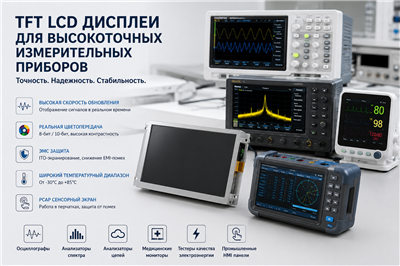 Ядро высокоточных контрольно-измерительных приборов: применение и выбор TFT LCD дисплеев